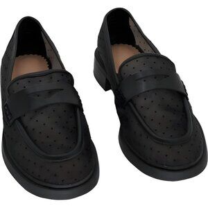 On 34th Blaiya Microdot Loafer Flats Black Slip-On Women US 9M EU 40
